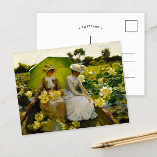 Carte Postale Lotus Lilies   Charles Courtney Curran becomes