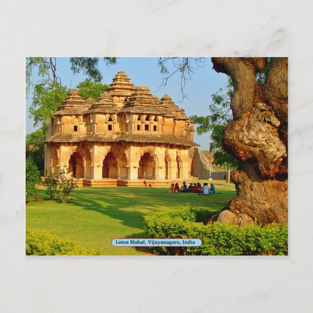 Carte Postale Lotus Mahal, Vijayanagara, Inde (Devant)