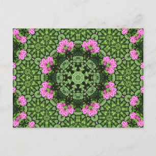 Carte Postale Lotus Mandala rose stratifié