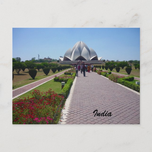 Carte Postale lotus path inde (Devant)