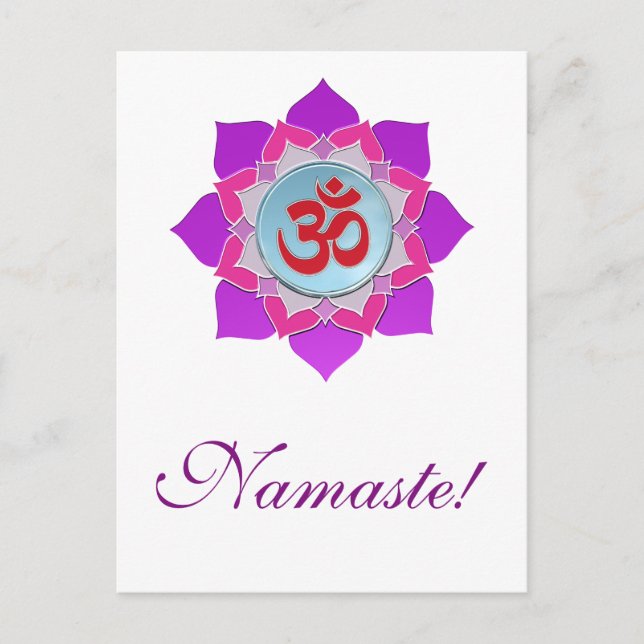 Carte Postale Lotus rose (Devant)