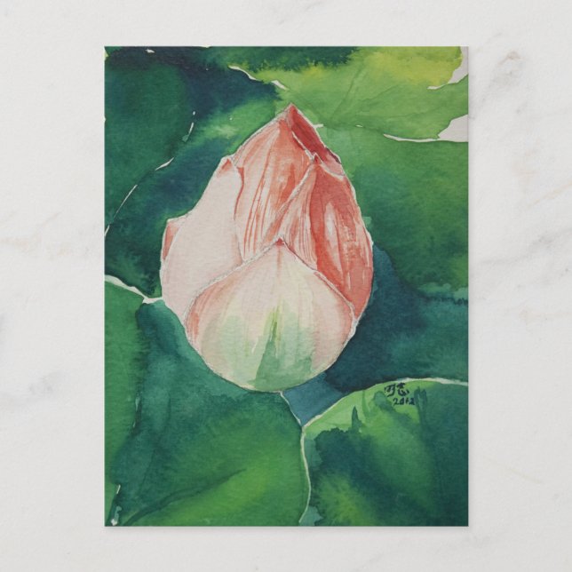 Carte postale Lotus Watercolor (Devant)