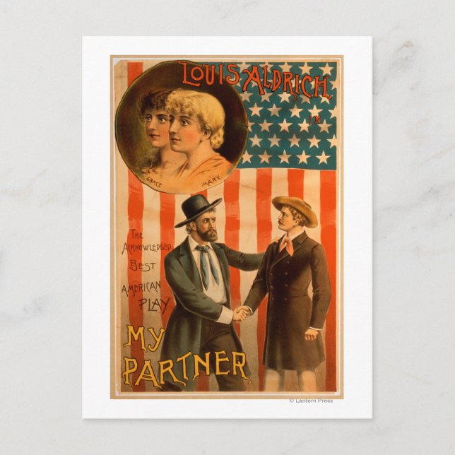 Carte Postale Louis Aldrich dans Mon partenaire Théâtre (Devant)