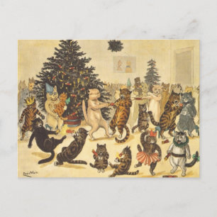 Carte Postale Louis Wain Christmas Party
