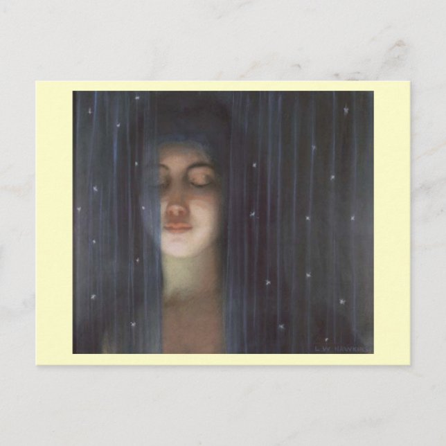 Carte Postale Louis Welden Hawkins, A Veil ca.1890 (Devant)