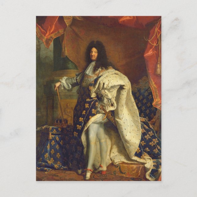 Carte Postale Louis XIV en costume royal, 1701 (Devant)