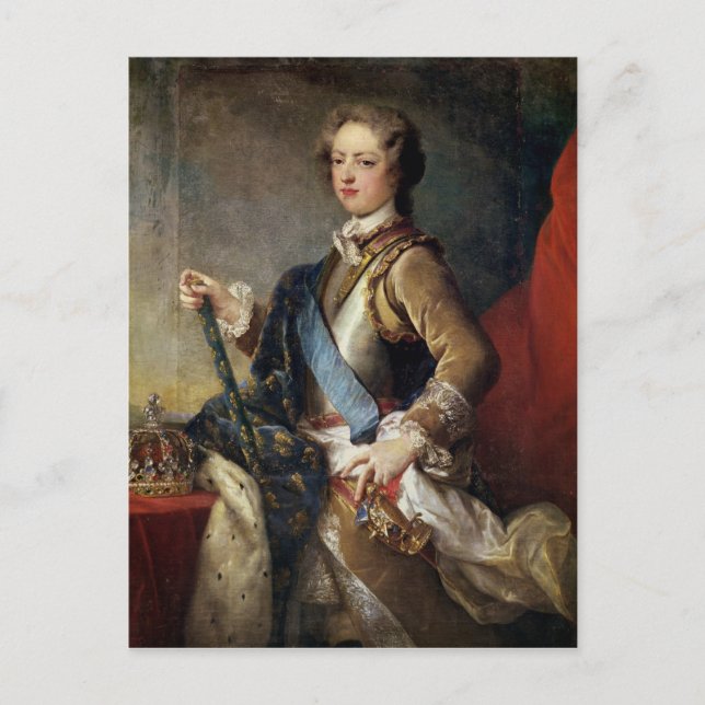Carte Postale Louis XV, 15 ans, après 1725 (Devant)