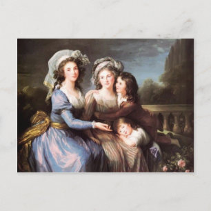 Carte Postale Louise Elisabeth-Marquise de Rougé avec Ses Fils