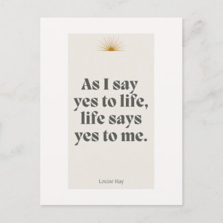 Carte Postale Louise Hay Citation - Life Me Dit Oui