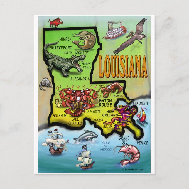 Carte Postale Louisiana (Devant)