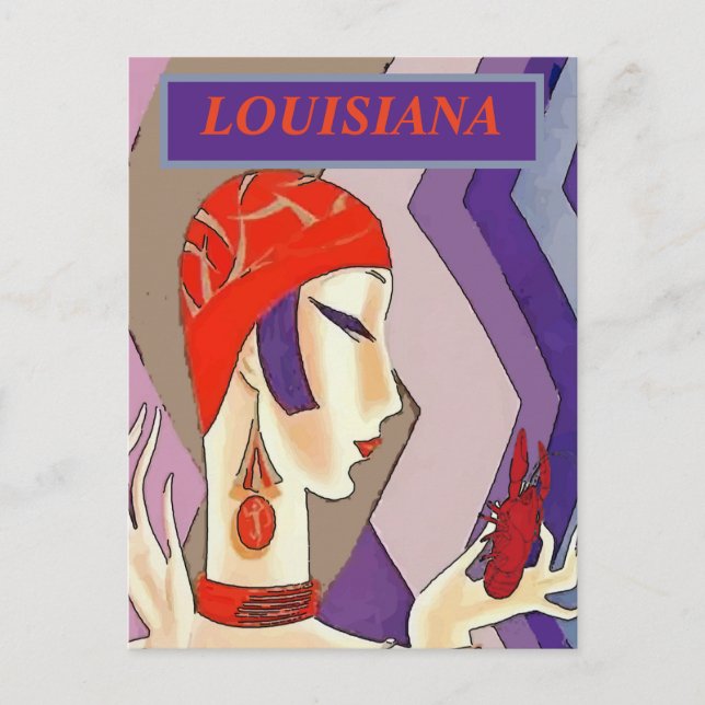 Carte Postale LOUISIANA, Écuve Vintage (Devant)