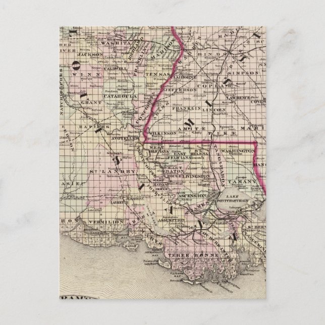 Carte Postale Louisiane (Devant)