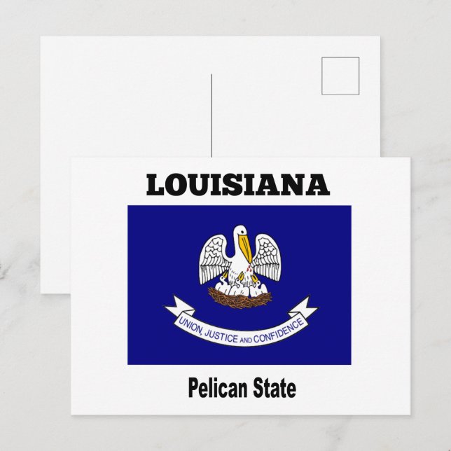 Carte Postale Louisiane, État du Pélican, (Devant / Derrière)