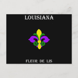 Carte Postale Louisiane Fleur de lis (Mardi Gras).jpg