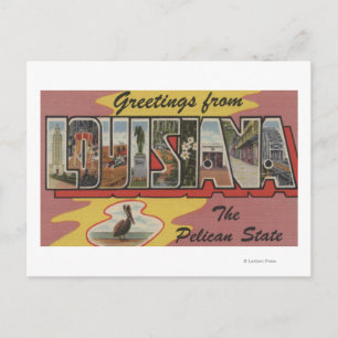 Carte Postale LouisianeGrandes lettres scènesLouisiane 2