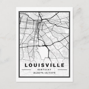 Carte Postale Louisville Kentucky USA Travel City Map
