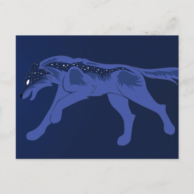 Carte Postale Loup de nuit (Devant)