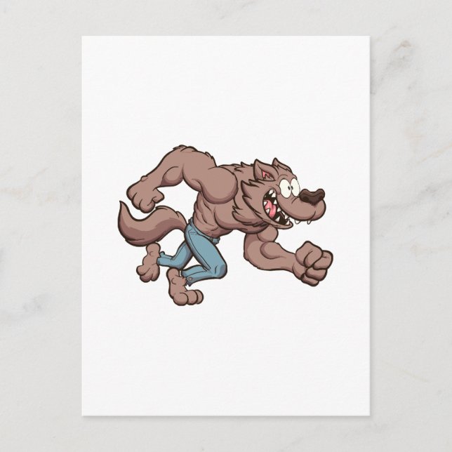 Carte Postale Loup-garou courant (Devant)