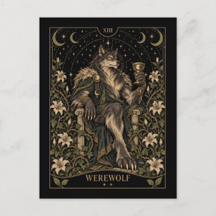Carte Postale Loup-garou, Starlit Tarot Art