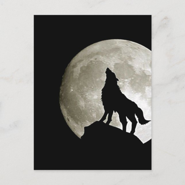 Carte Postale Loup gothique (Devant)