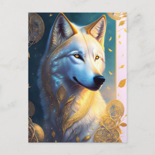 Carte Postale Loup magique, poste