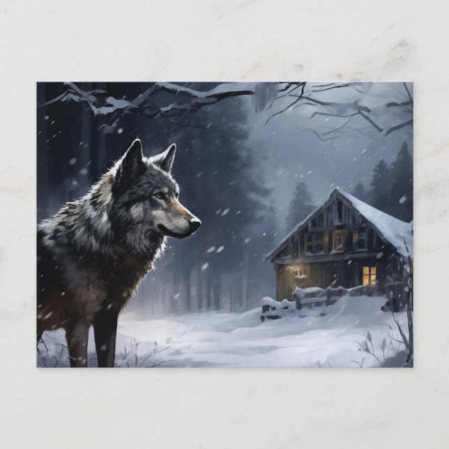 Carte postale Loup Série 1-2 (Devant)