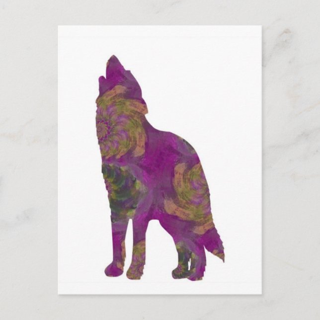 Carte postale Loup Violet (Devant)