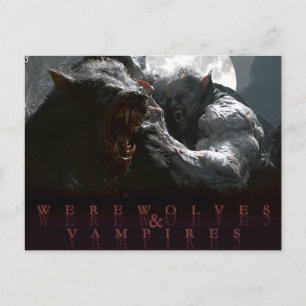 Carte Postale Loups-garous & Vampires - Griffes et Crocs