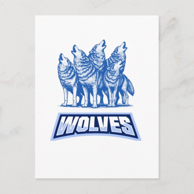 Carte Postale Loups Lance Oreiller (Devant)