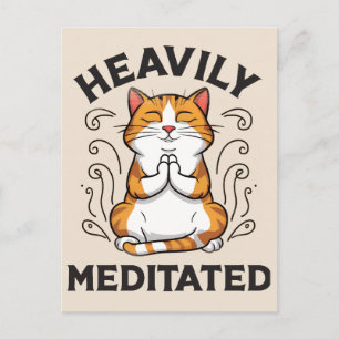 Carte Postale Lourdement Méditée Funny Yoga