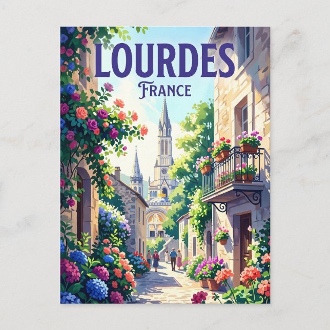 Carte Postale Lourdes France (Devant)