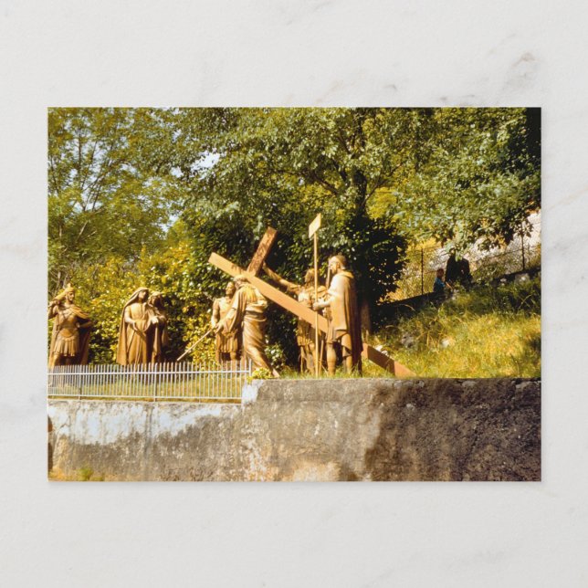 Carte Postale Lourdes vintage, Stations de la Croix (Devant)