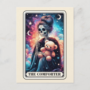 Carte Postale L'ours en peluche squelette de maman Tarot du réco