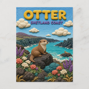 Carte Postale Loutre côte des Shetland Moderne KlayKoo