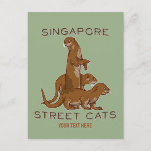 Carte Postale Loutres de mer à Singapour