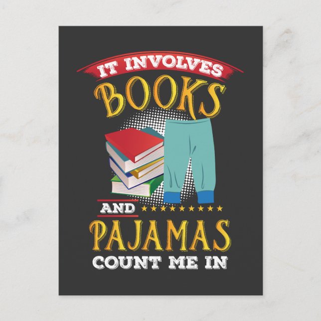 Carte Postale Louveur De Livre - Livres Et Pajamas (Devant)