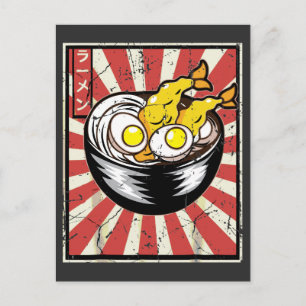 Carte Postale Louveur de nouilles Ramen Vintage rétro