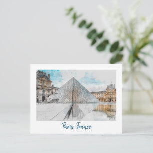 Carte postale Louvre Paris - Voyage Vintage Retro