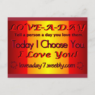 Carte Postale Love A Day Postcard