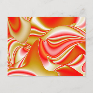 Carte Postale Love and Gold Abstrait 3D Rainbowart