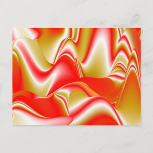 Carte Postale Love and Gold Abstrait 3D Rainbowart