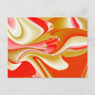 Carte Postale Love and Gold Abstrait 3D Rainbowart