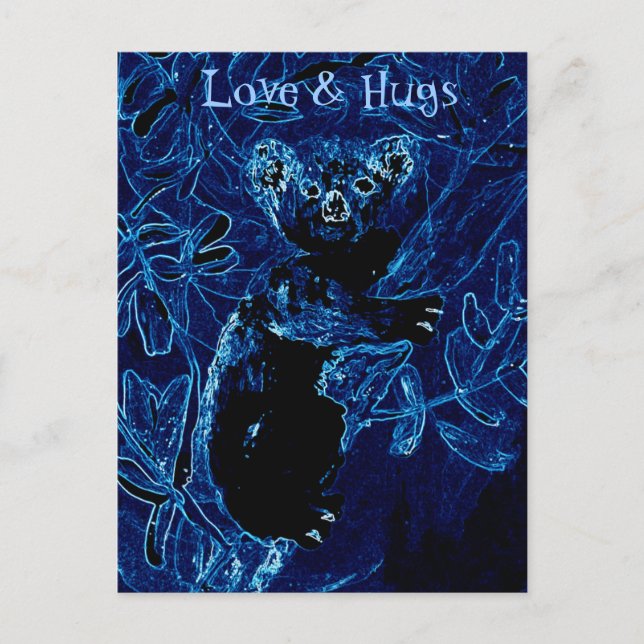 Carte Postale Love and Hugs Koala Bear (Devant)
