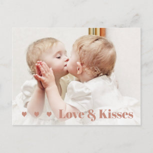 Carte Postale Love and Kisses Photo Valentine