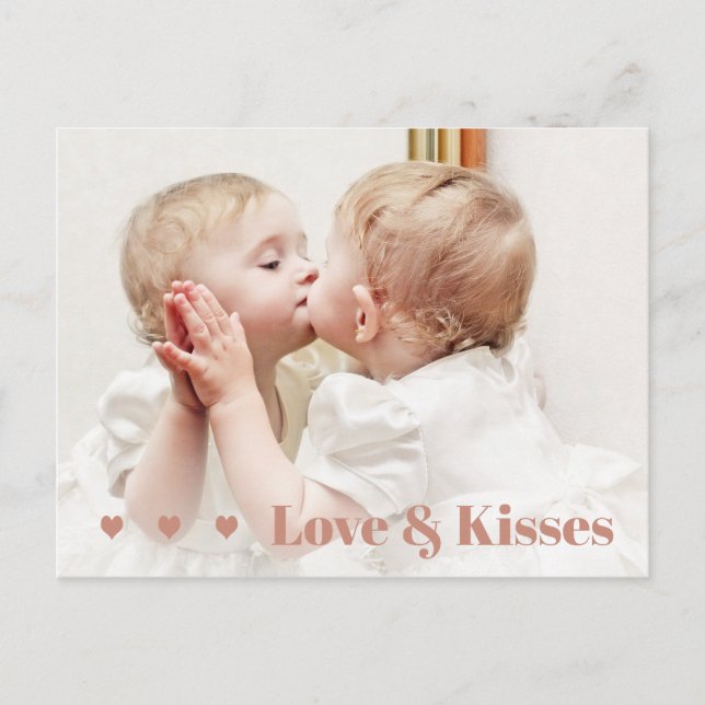 Carte Postale Love and Kisses Photo Valentine (Devant)
