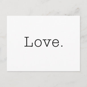 Carte Postale Love. Black And White Love Quote Template