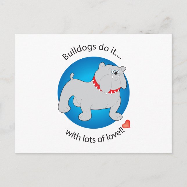 Carte Postale Love Bulldog (Devant)