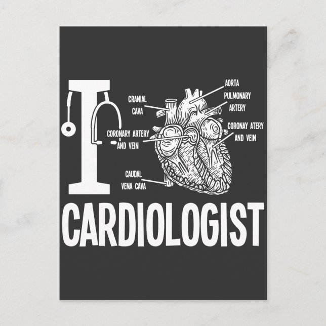 Carte Postale Love Cardiologiste Anatomie cardiaque Cardiologie  (Devant)