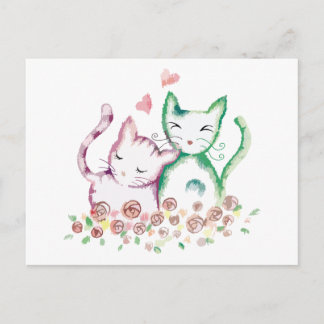 Carte Postale Love Cats