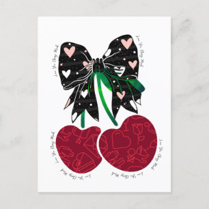 Carte Postale Love cerise beaucoup de fruit drôle